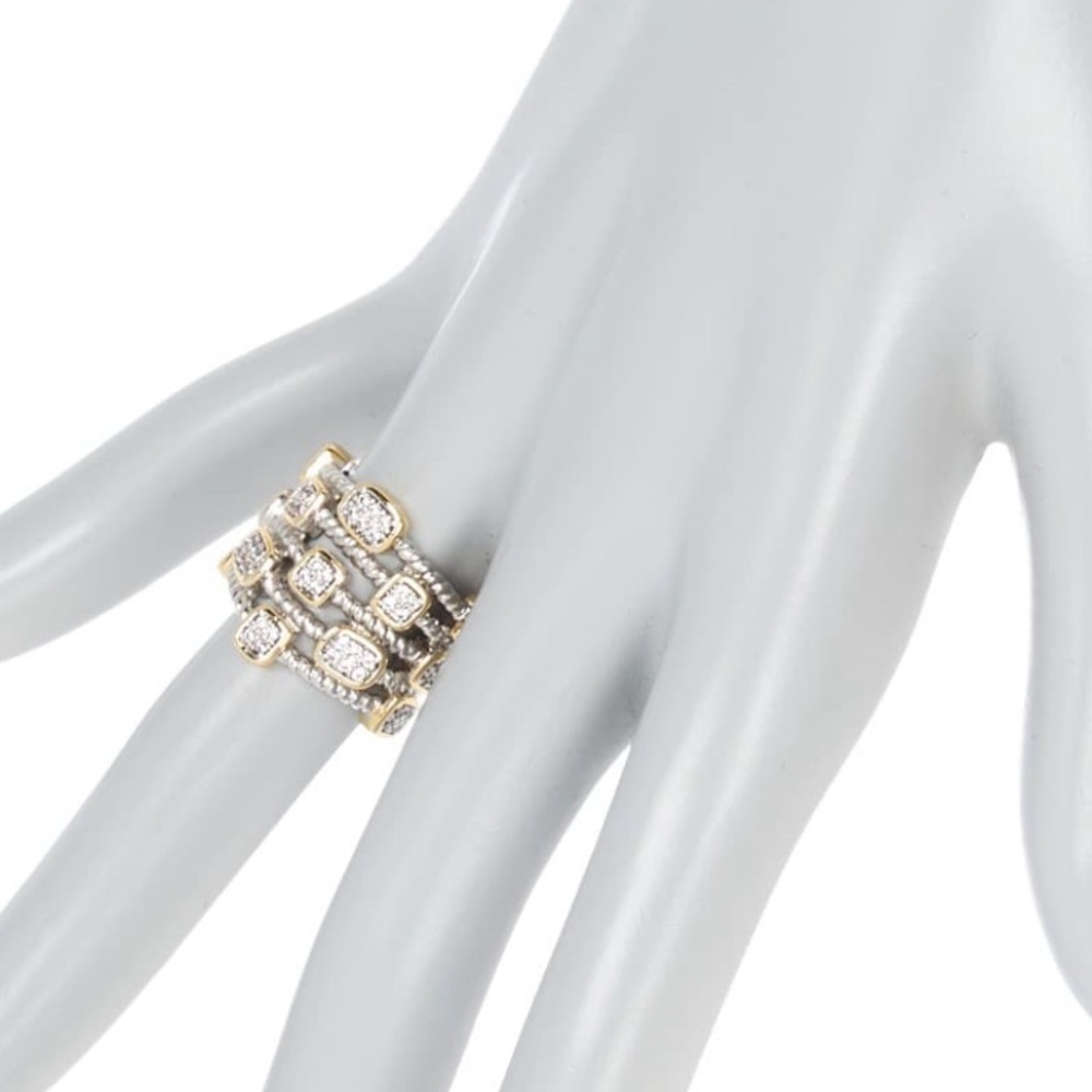 Multi Row Cubic Zirconia Ring